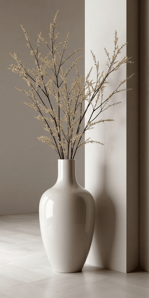 Vase céramique beige texturé
